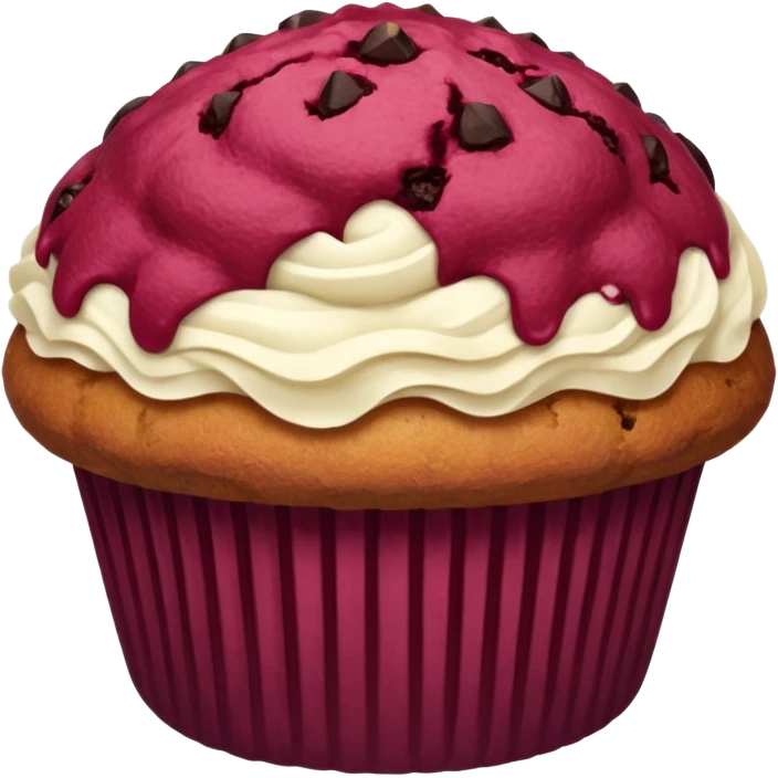 burgundy muffin emoji