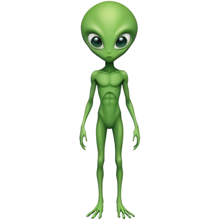 full body alien standing emoji