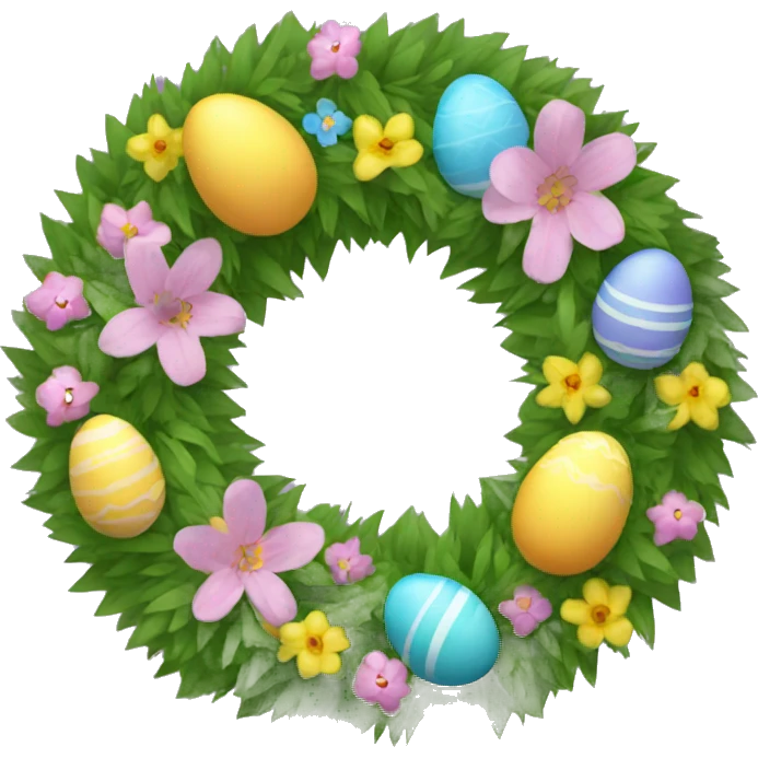 Easter wreath emoji