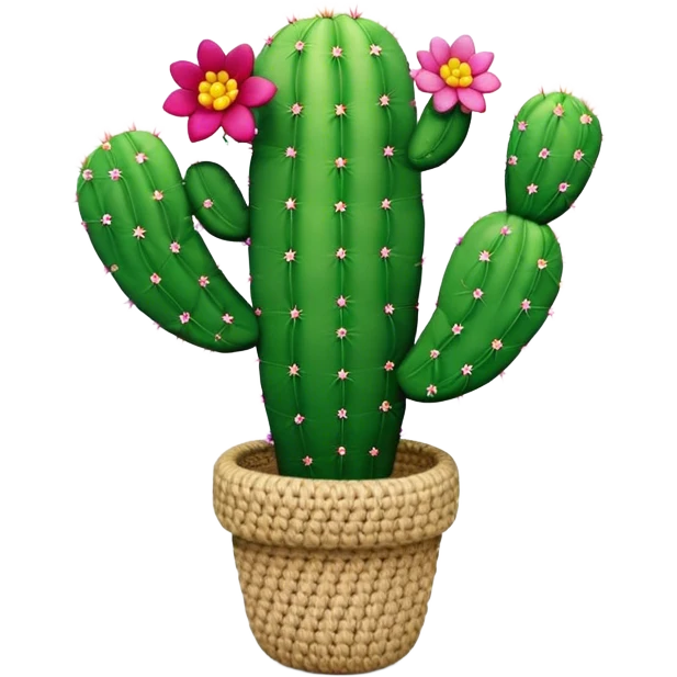 crocheted cactus emoji