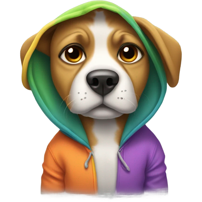 Dog wearing a hoodies  emoji