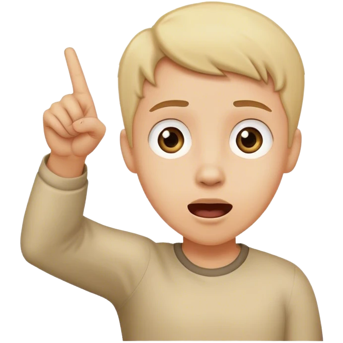 wow Surprised and pointing up  emoji