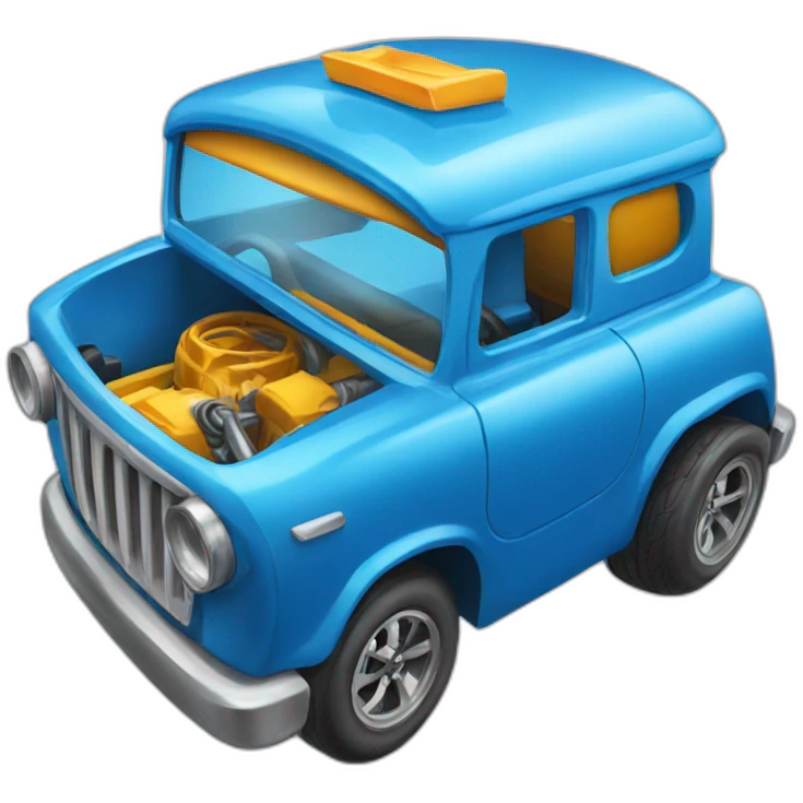 blue. Hotwheels emoji
