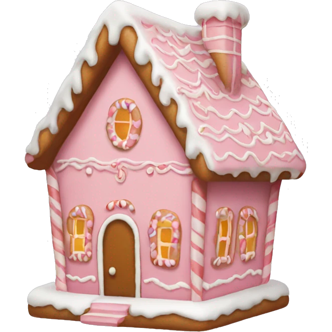 Light pink gingerbread house emoji