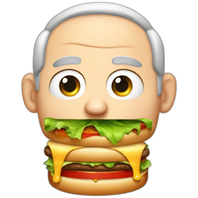 Netanyahu eat hamburger emoji