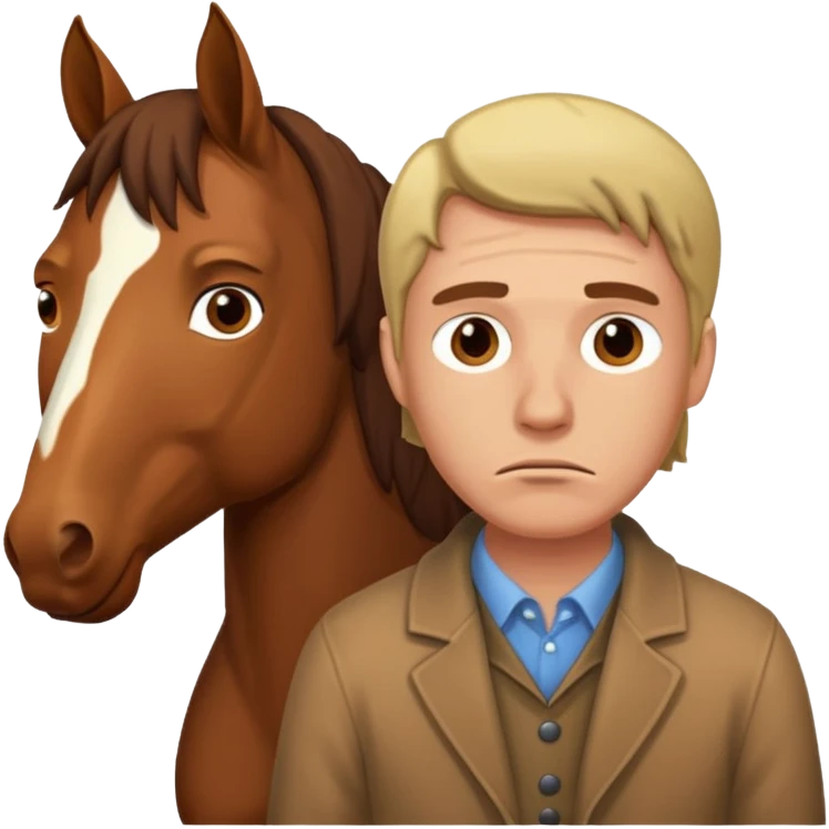 horse man sad  emoji
