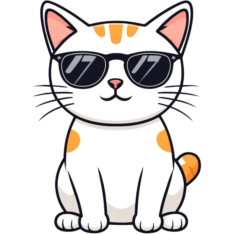 Cat with sunglasses emoji