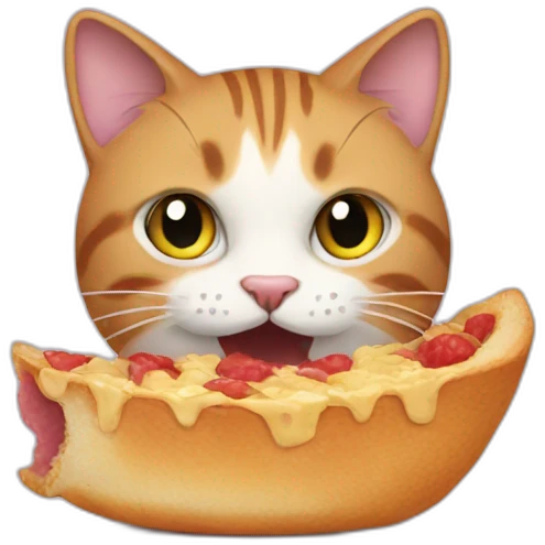 cat eats emoji