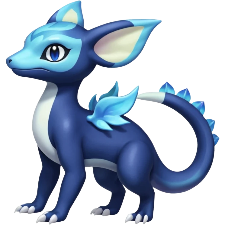 Shiny pastel Nebulae Salandit-Meowstic-Noibat-Fakémon-hybrid-creature (full body)  emoji