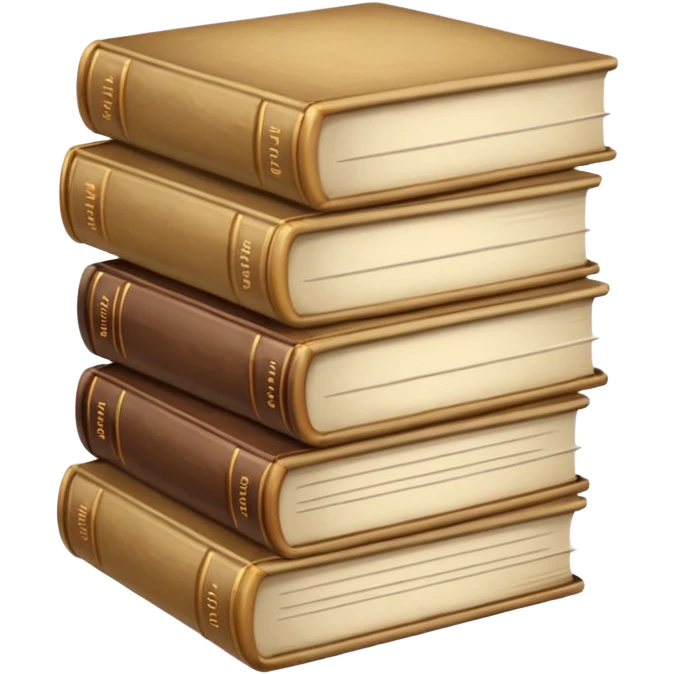 Stack of beige books emoji