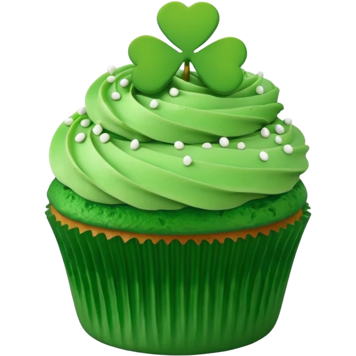 st patrick day themed cupcake emoji