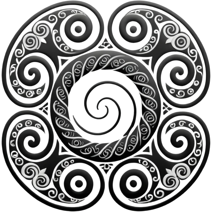 Unity Māori koru design at top emoji
