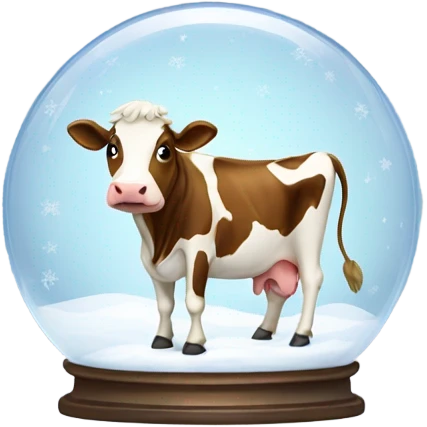 Cows in snowglobes emoji