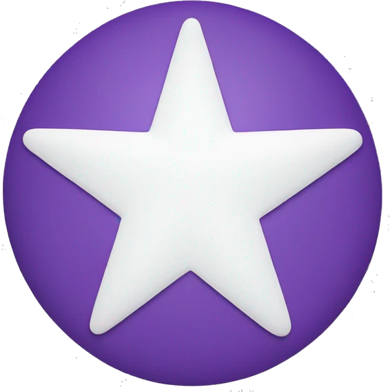 purple circle with white star in the middle emoji