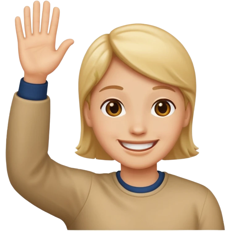Person waving emoji