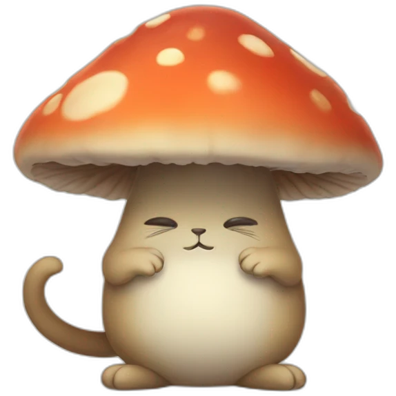 poor sad lonely mushroom-cat emoji