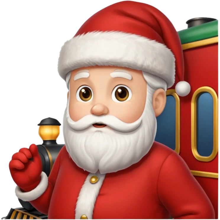 treno de natal com papai noel  emoji