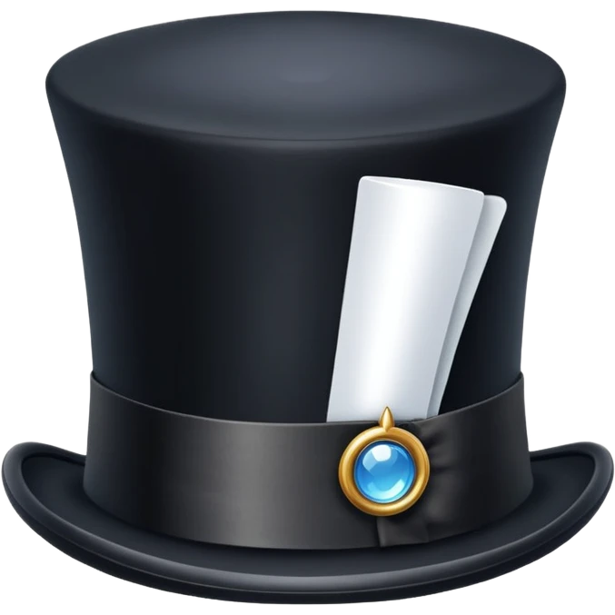 A top hat emoji emoji