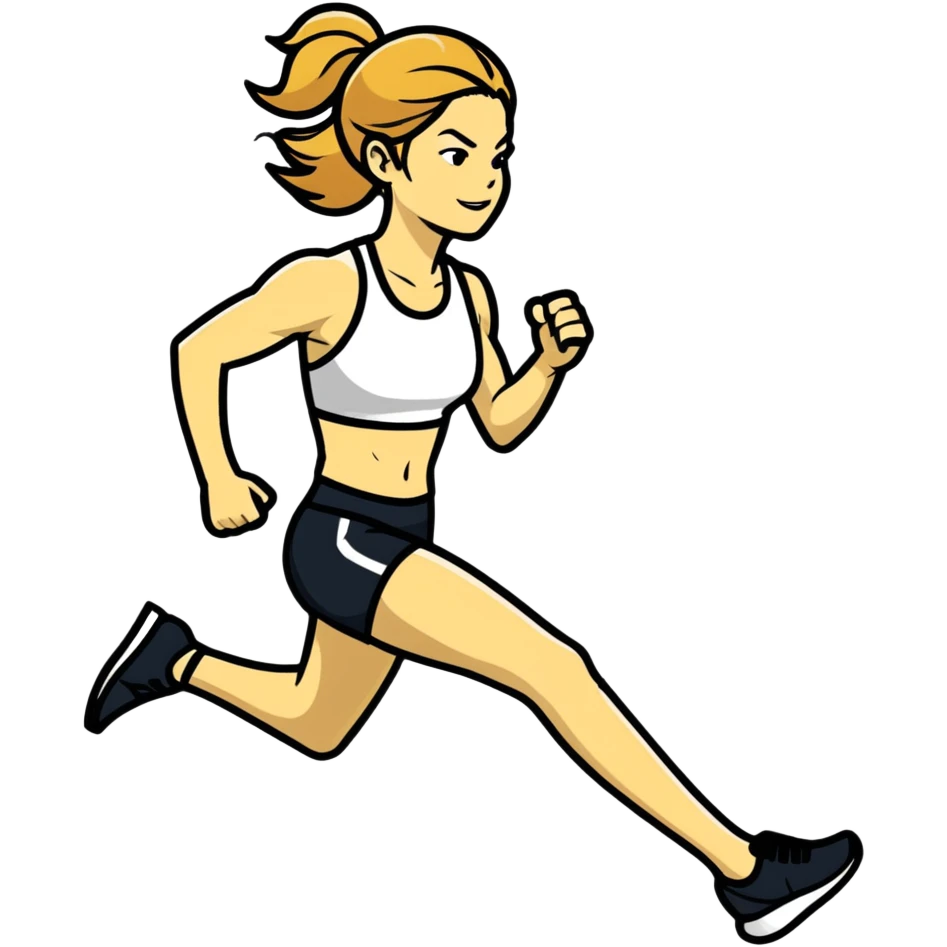Michelle Monaghan running, athletic woman with honey blonde hair emoji