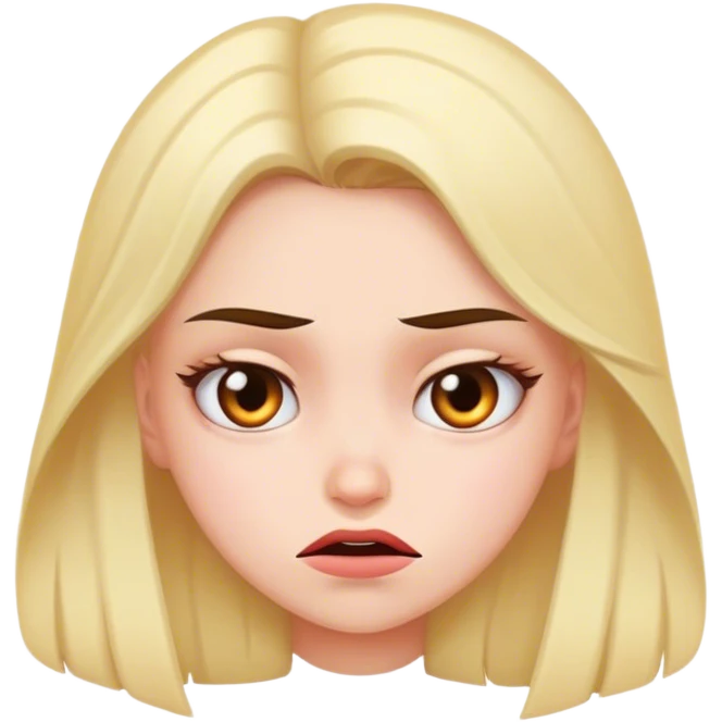 Niña con cara de odio emoji