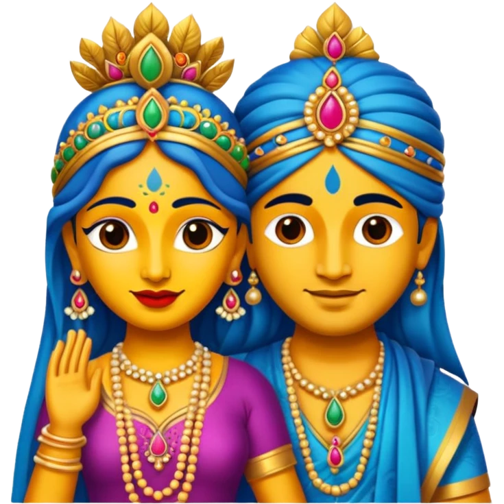 create radha krishna emoji emoji