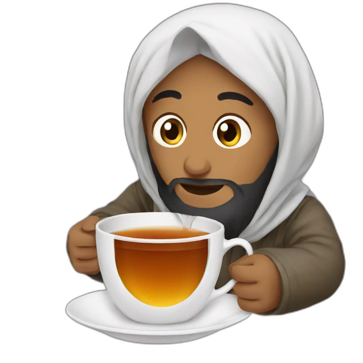 muslim drinking tea emoji