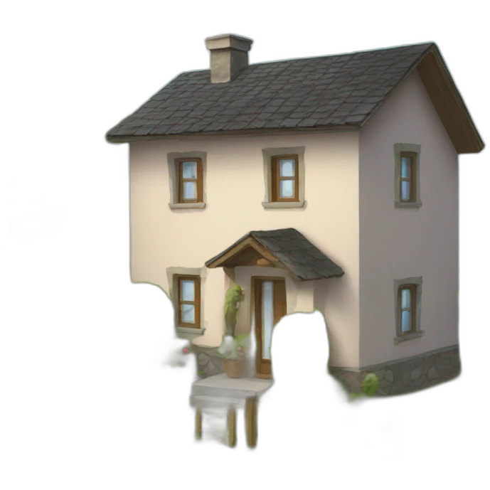 Chat sur une maison emoji