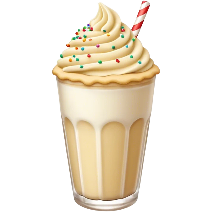 sugar Cookie Dough shake with sprinkles emoji