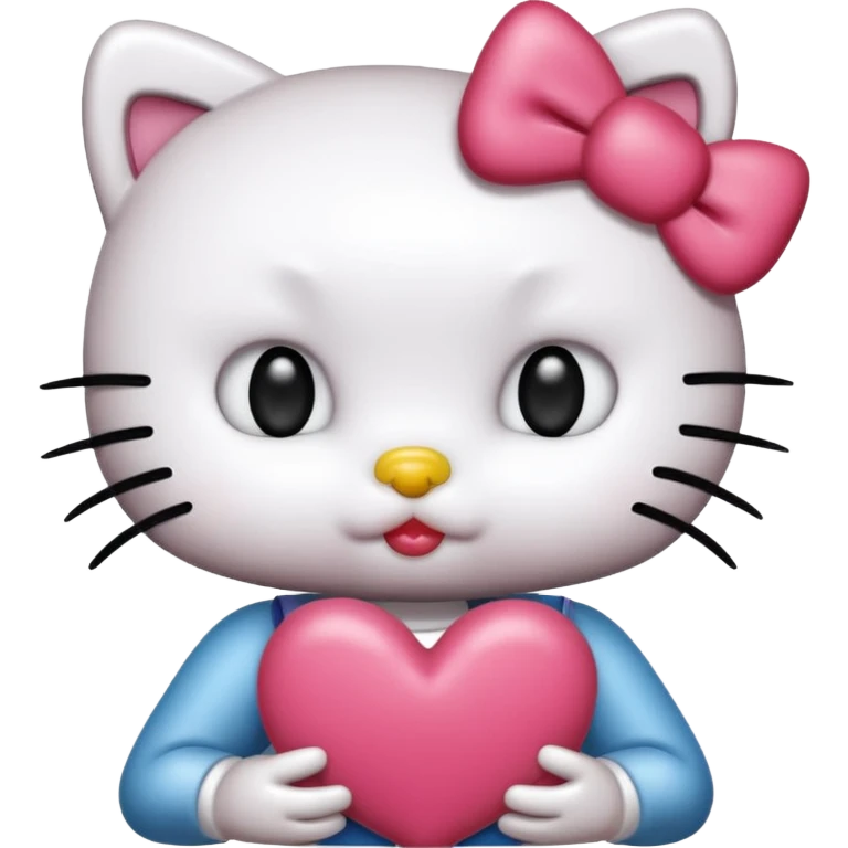 Hello kitty kissing emoji