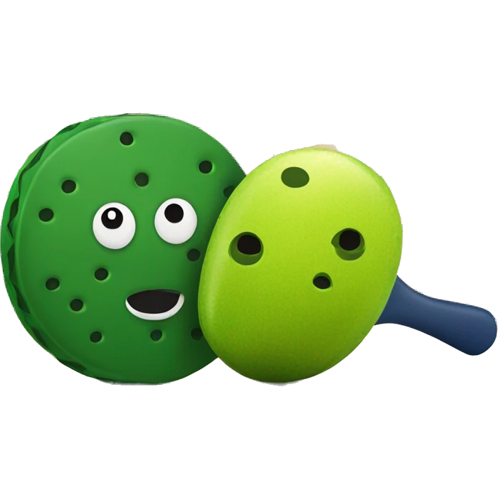 Pickle ball and paddle  emoji