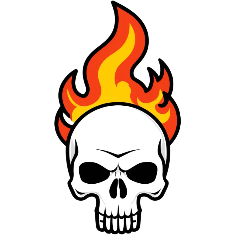 skull with flames emoji