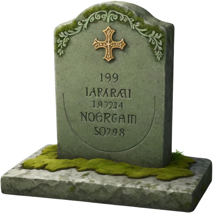 traditional Norway gravestone with no cross emoji