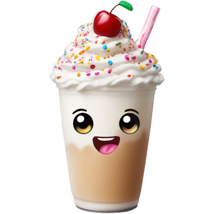 Milchshake cute face emoji