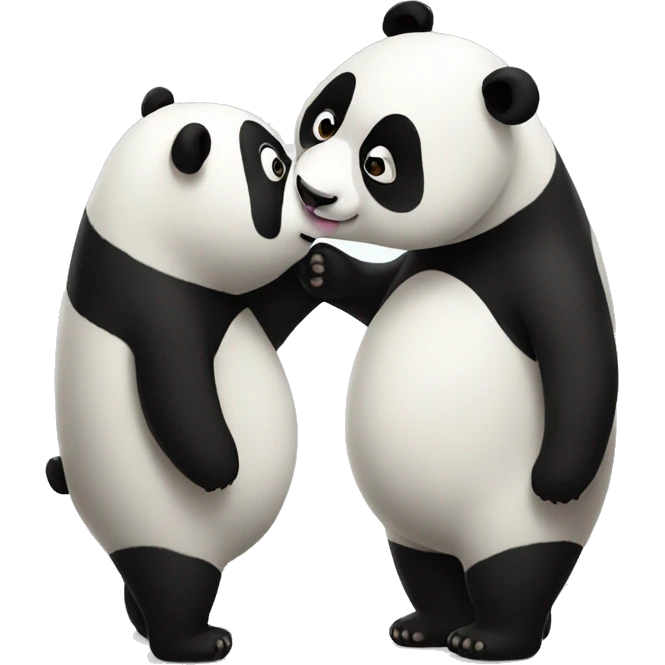 Panda giving kiss emoji