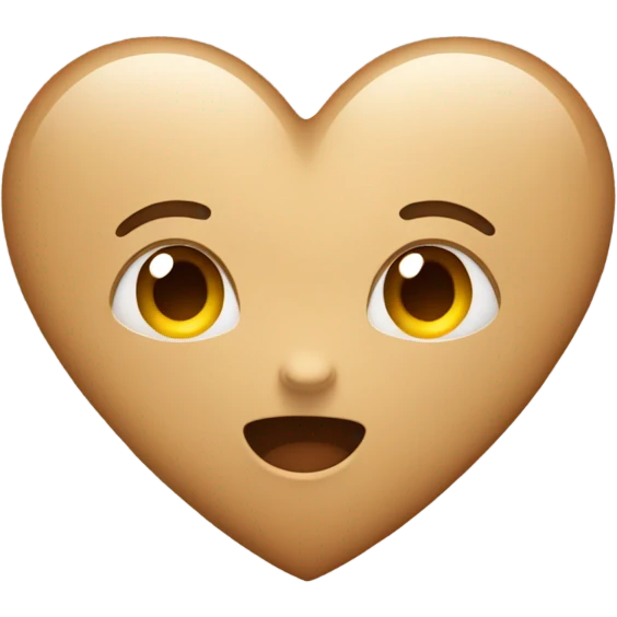 Cute light brown heart emoji  emoji
