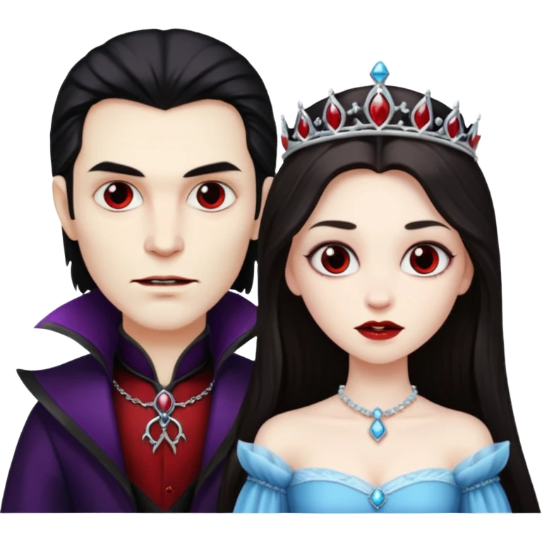 A vampire man and a princess emoji