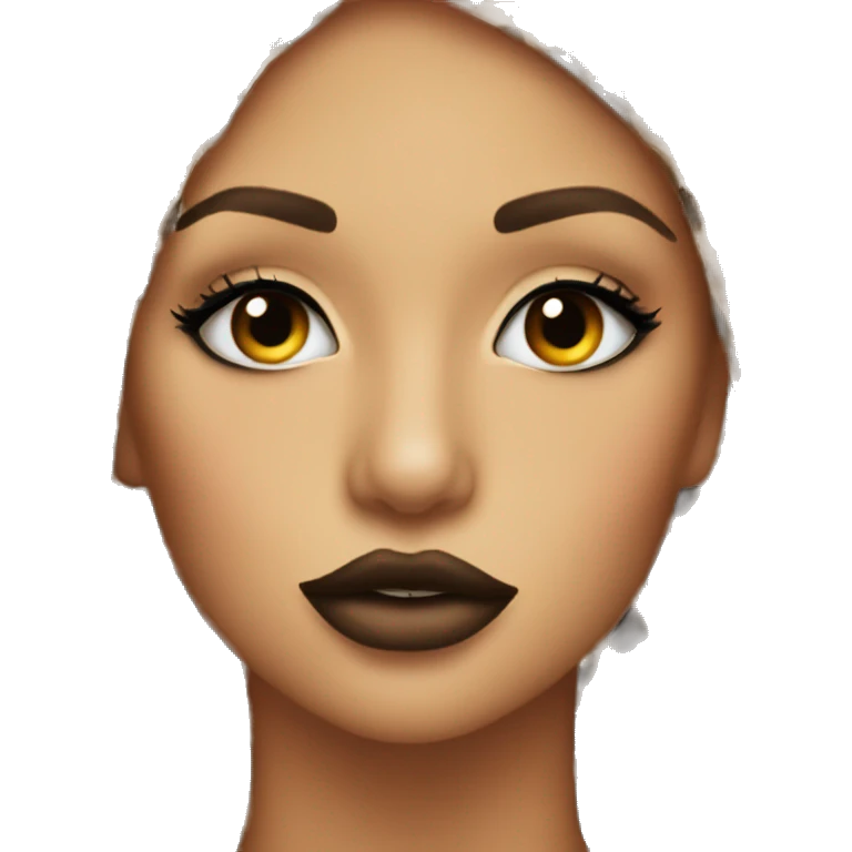 Cheetah print lips emoji