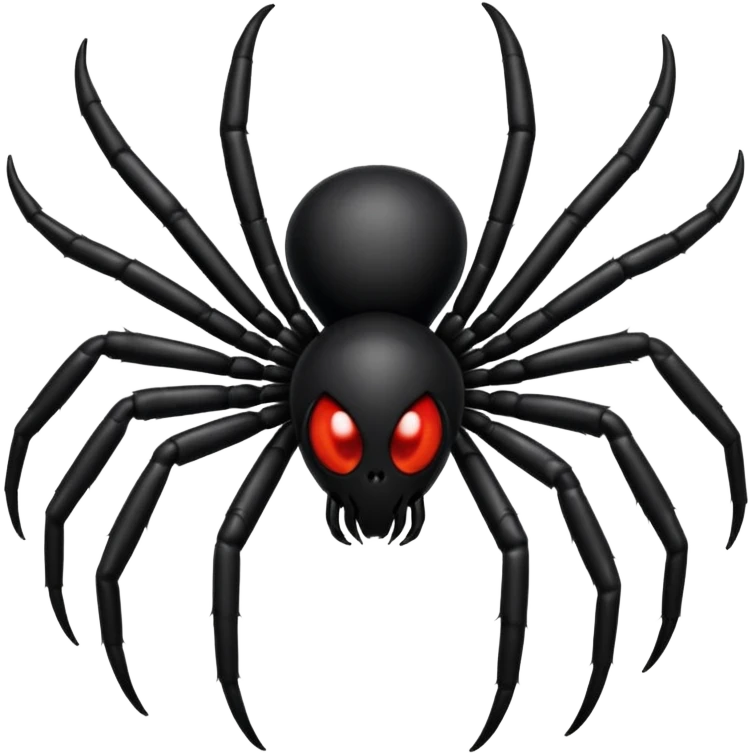 Black coloured spider emoji