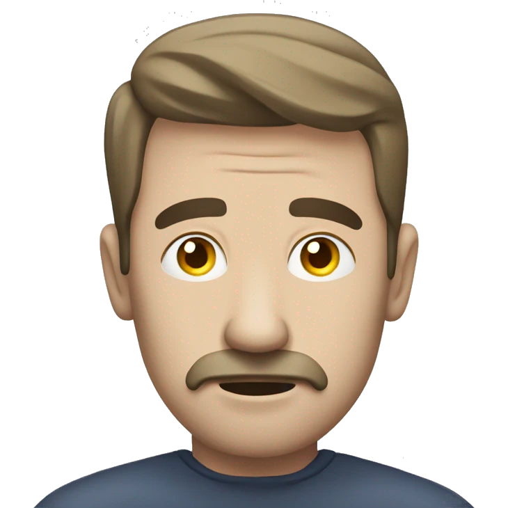Mann traurig mit Auto im Hinergrund emoji