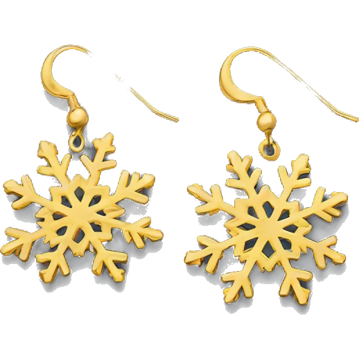 gold snowflake earrings emoji