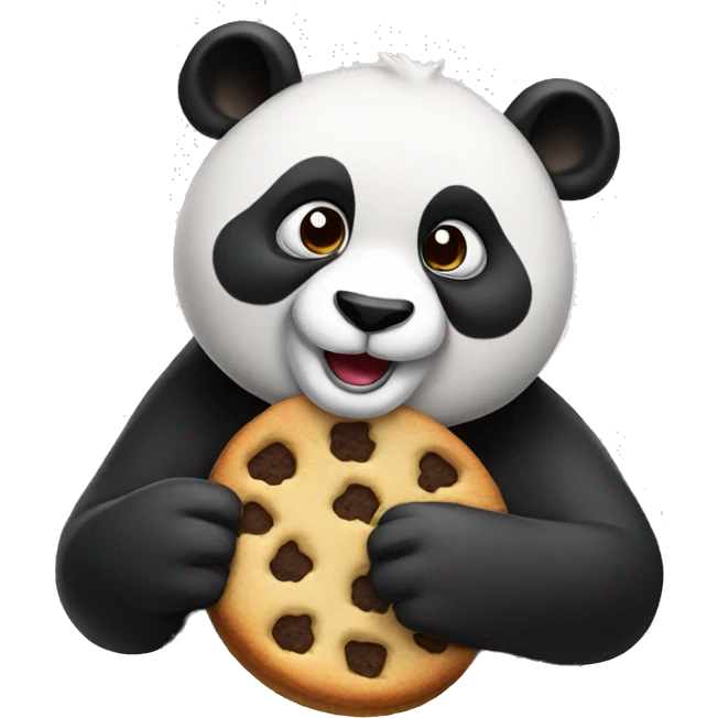 Panda eating cookie  emoji