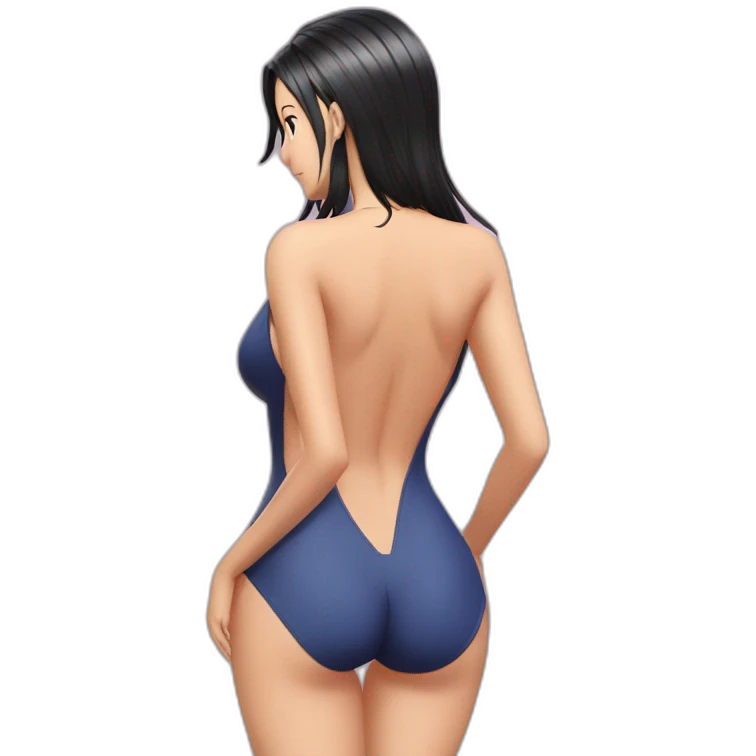 nico robin full body pawg small swimsuit back shot focus emoji