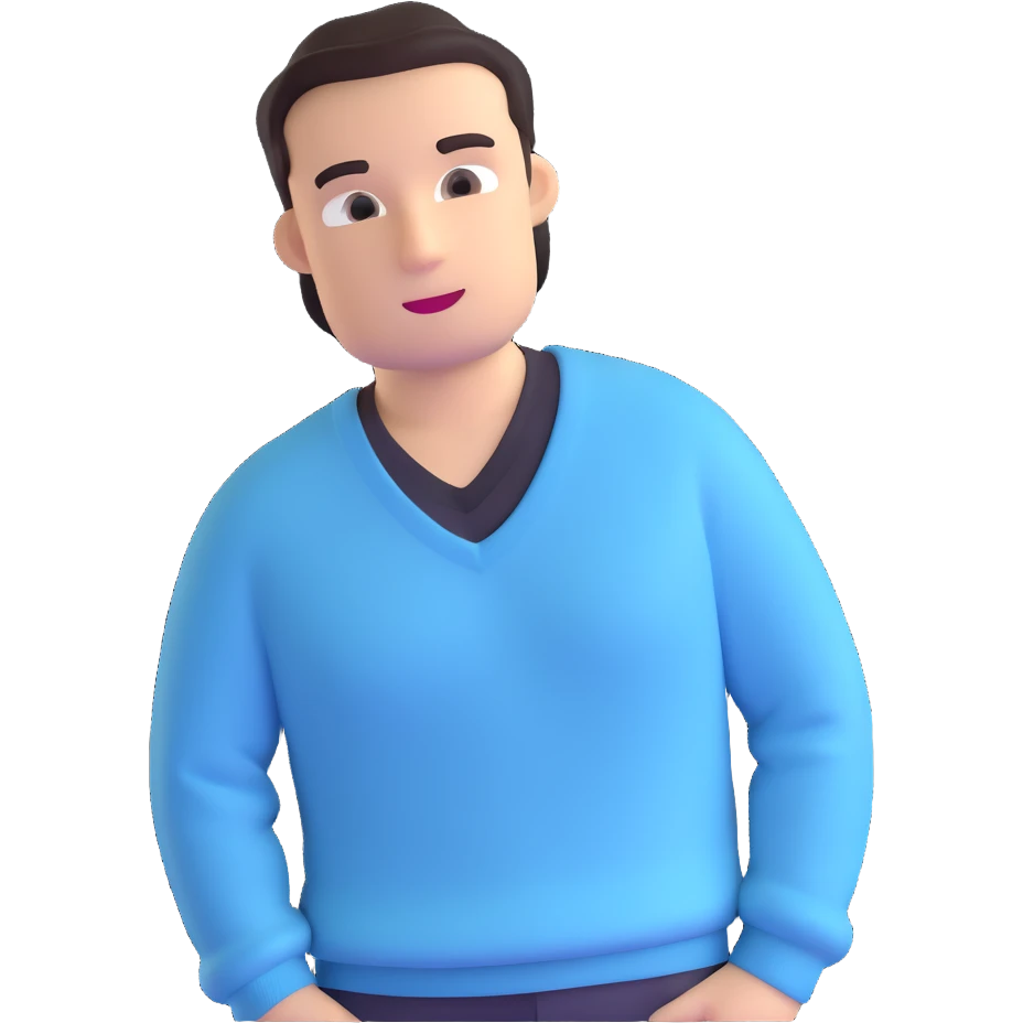 light blue V-neck sweater emoji