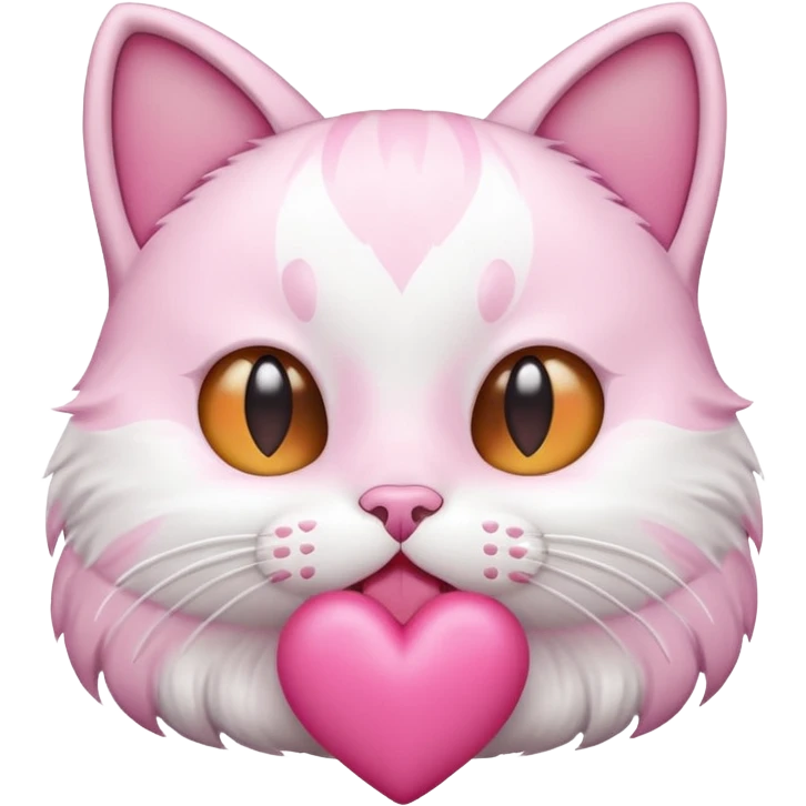 pop cat with a heart emerging from its mouth emoji