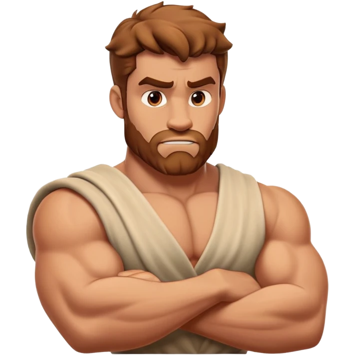 Hercules from the Disney movie, heroic pose emoji