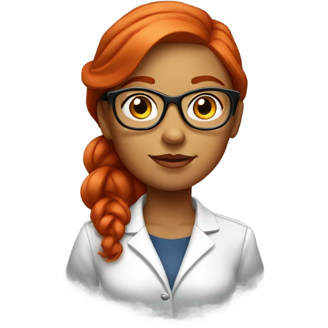 red hair woman nutritionist wearing glasses having an idea emoji