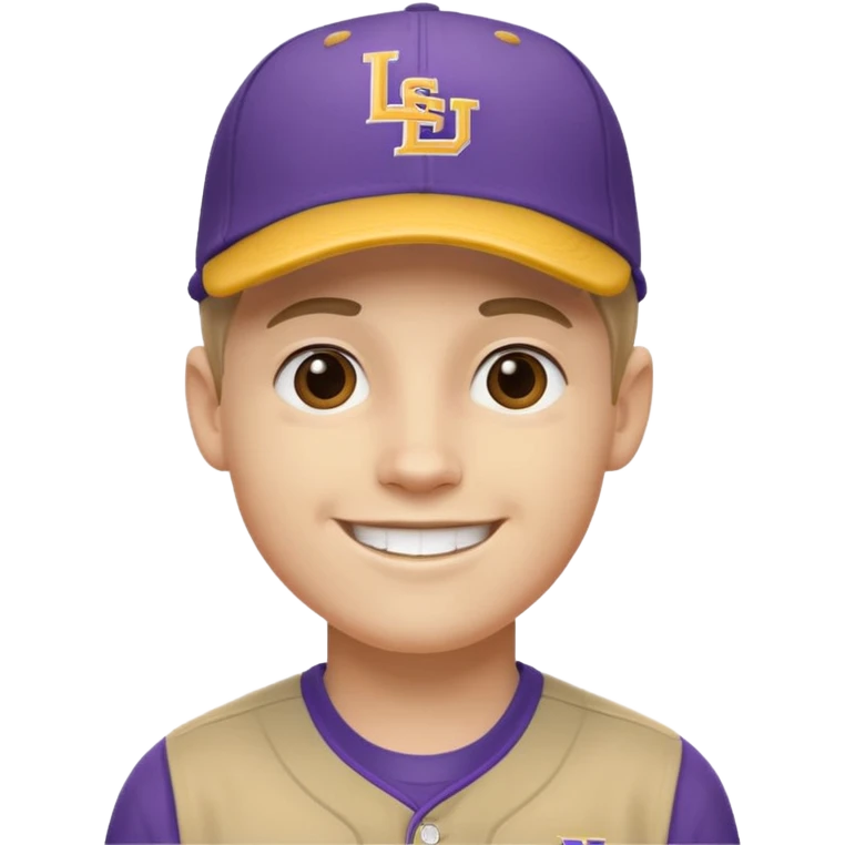 LSU white boy baseball emoji face emoji