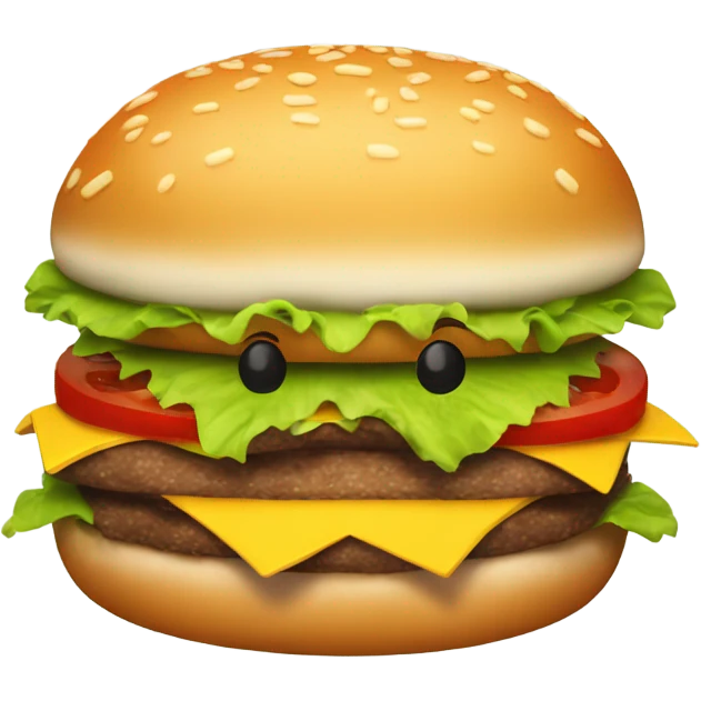 Sad hamburger with thumbs down emoji