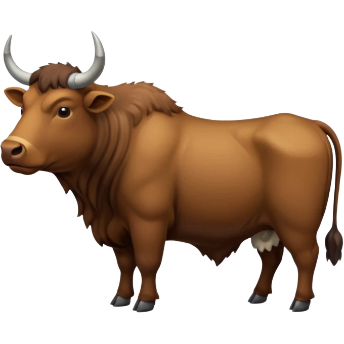 High resolution of  full body An ox emoji