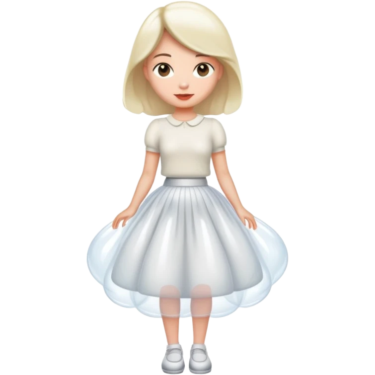 Women’s white bubble skirt emoji